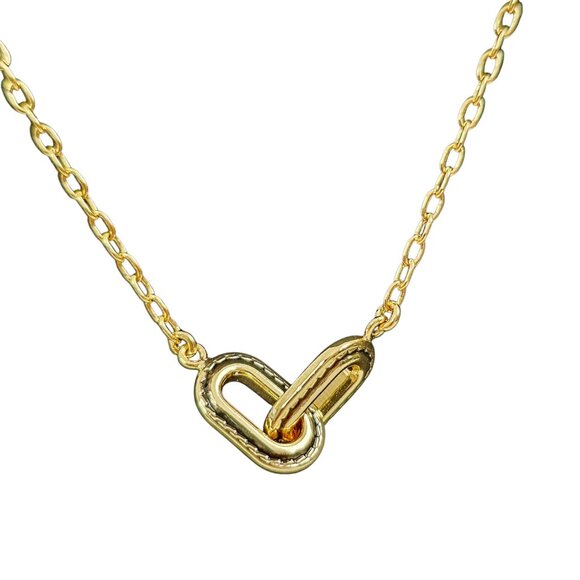 Coach‎ Stitched Link Pendant Necklace NWOT - Picture 3 of 9